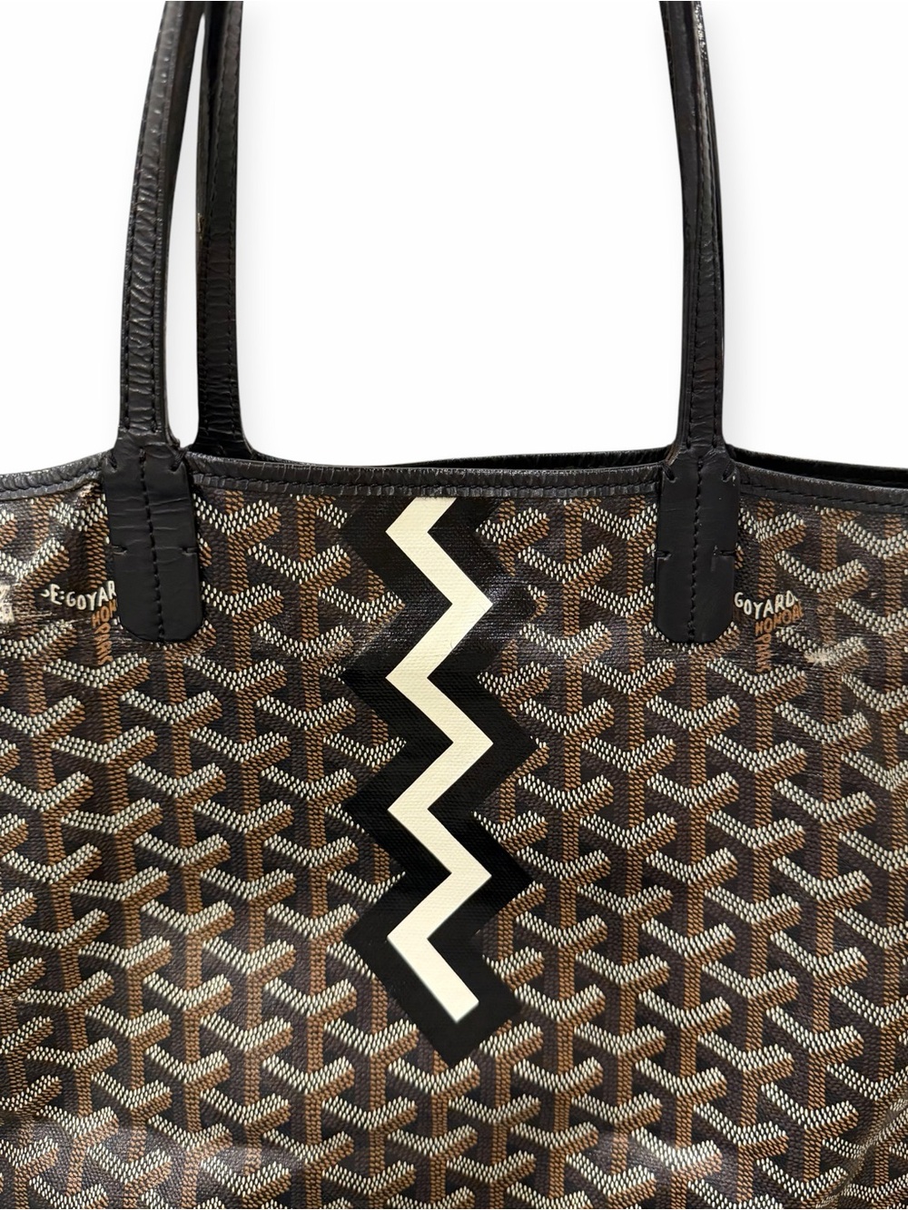 Goyard Saint Louis Tote PM – Black/Brown Goyardine Canvas - Picture 14 of 16